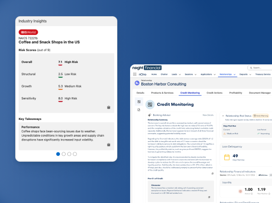 Screen of IBISWorld nCino integration